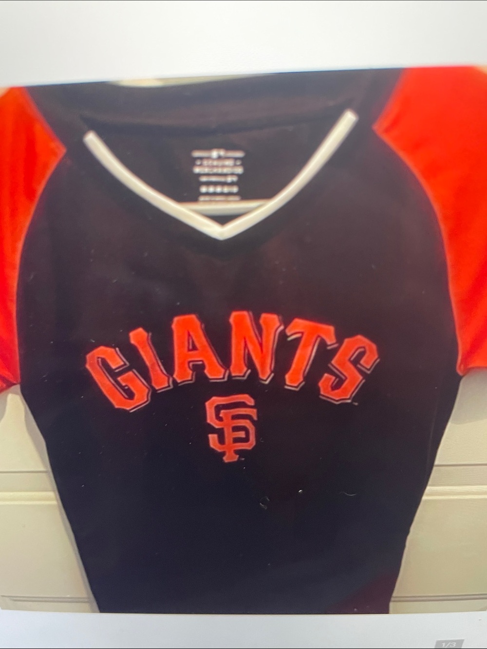 Genuine Merchandise Black & Orange SF Giants Kids Jersey Tee